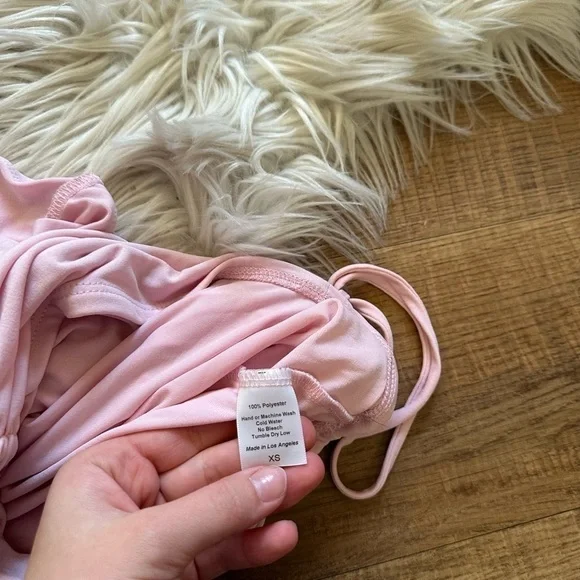 LUCY IN THE SKY Champagne Showers One Shoulder Ruched Cutout Dress In Light Pink - Picture 5 of 7